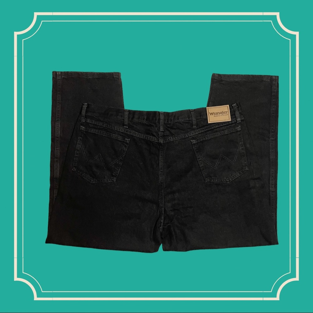 Wrangler Relaxed Fit Black Denim Jeans Size 44x28